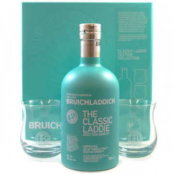 Bruichladdich Laddie Classic Gift pack with glasses